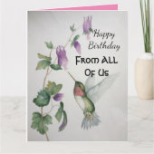 Große Birthday Hummingbird von uns allen Karte (Vorderseite)