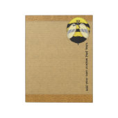 Große Blase Bee Großes benutzerdefiniertes Notepad Notizblock (Rotiert)