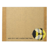 Große Blase Bee Großes benutzerdefiniertes Notepad Notizblock (Vorderseite)