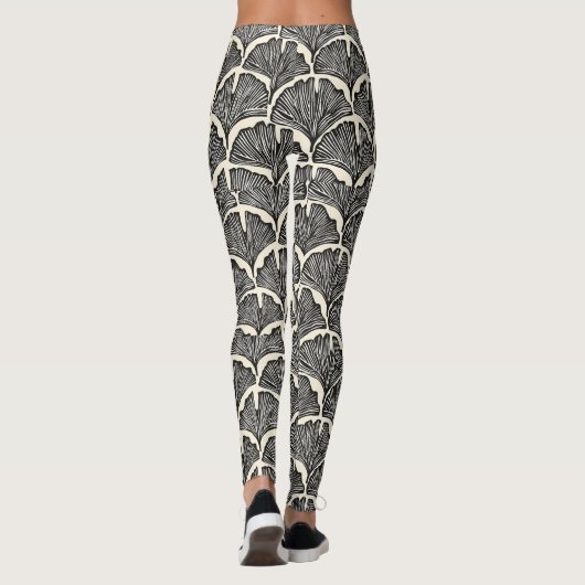 Große Blätter Leggings (Rückseite)