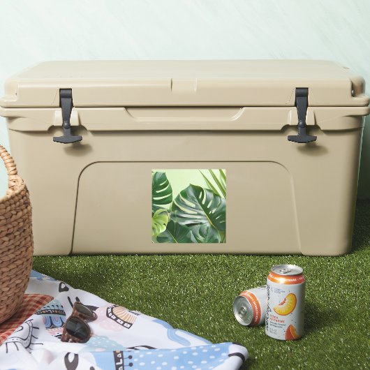 Große Blätter mit Textfläche Aufkleber (Kühler)