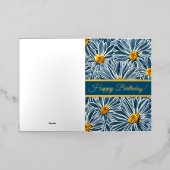 Große blau-gelbe Blumen (Äußere Ablage)