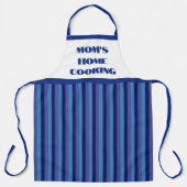 Große, blau gestrichelte Mama Zuhause Cooking Schü Schürze (Vorderseite)