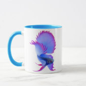 Große blaue Betta Fisch-Tasse Tasse (Links)