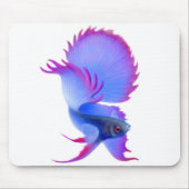 Große blaue Betta Fische Mousepad (Vorne)