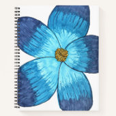 Große blaue Blume Notizblock (Vorderseite)
