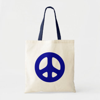 Große blaue Friedenszeichen-Strand-Tasche Tragetasche