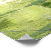 Große Blaue Herde im Teich grün Poster (Ecke)