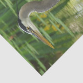 Große Blaue Herde im Teich - Grünbuch Seidenpapier (Ausschnitt)