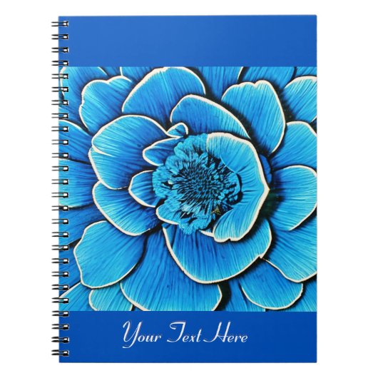 Große Blaue Kamelie Blossom Notizblock (Vorderseite)