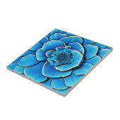 Große blaue Kamelienblüte Fliese (Seite)