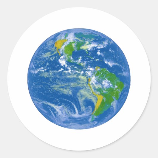 Große blaue Marmor der NASA Runder Aufkleber (Vorderseite)