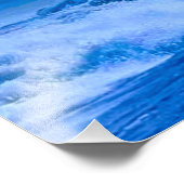große blaue Meereswellen Fotodruck (Ecke)