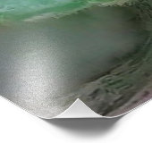 große blaue Meereswellen Fotodruck (Ecke)