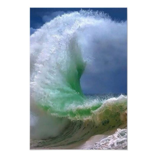 große blaue Meereswellen Fotodruck (Vorne)