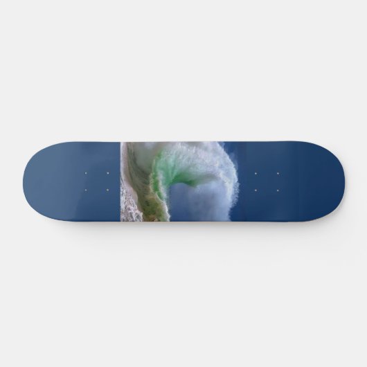 große blaue Meereswellen Skateboard (Horizontal)