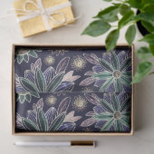 Große blaue Retro-Blume Seidenpapier (Geschenk)