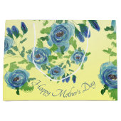 Große blaue Rose Druckgeschenktasche Geschenktüte (Vorderseite)
