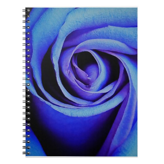 Große blaue Rose Notizblock (Vorderseite)