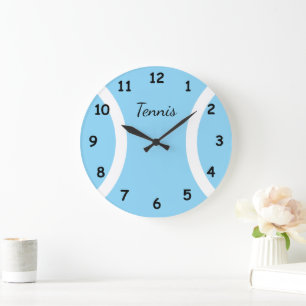 Große blaue runde Tennisball-Sportwanduhr Wanduhr