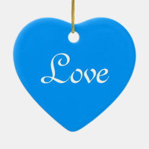 Große blaue Tupfen Weihnachtsurlaubsliebe Keramikornament