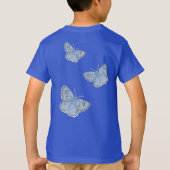 Große Blauer Schmetterling-T - Shirt (Rückseite)