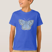 Große Blauer Schmetterling-T - Shirt (Vorderseite)