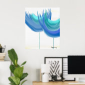 "GROSSE BLUE FLOWERS" POSTER (Heimbüro)