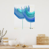 "GROSSE BLUE FLOWERS" POSTER (Küche)