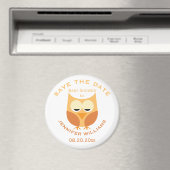 Große Blue Owl Boy Babydusche Save the Date Magnet (In Situ (Geschirrspüler))