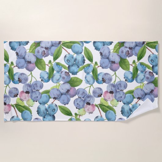Große Blueberry-Früchte Strandtuch (Vorderseite)
