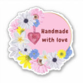 Große Blume abgeschnitten Aufkleber (Vorderseite)