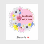 Große Blume abgeschnitten Aufkleber (Blatt)