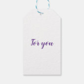 Große Blume aus rosafarbenem Pinien am Frühlingsta Geschenkanhänger (Rückseite)