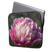 Große Blume aus rosafarbenem Pinien am Frühlingsta Laptopschutzhülle (Vorderseite Links)