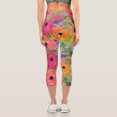 Große Blume Capri Leggings (Rückseite)