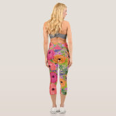 Große Blume Capri Leggings (Rückseite)