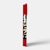 Große Blume des Roten Jugendstils Case-Mate iPhone Hülle (Rückseite / Rechts)