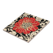 Große Blume des Roten Jugendstils Fliese (Seite)