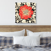 Große Blume des Roten Jugendstils Leinwanddruck (Insitu (Schlafzimmer))