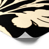 Große Blume des Roten Jugendstils Poster (Ecke)