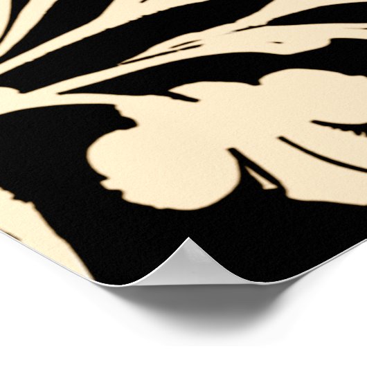 Große Blume des Roten Jugendstils Poster (Ecke)