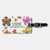 Große Blume Doppelseitige Personalisierte Gepäckan Gepäckanhänger (Vorderseite horizontal)