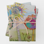 Große Blume Geschenkpapier Set (Beispiel)