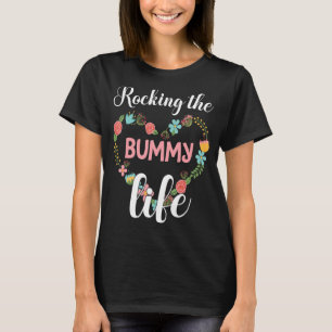 Große Blume Herz Rocken der bummy Happy Nana Son T-Shirt