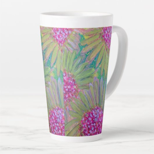 Große Blume Latte Cup Milchtasse (Rechte Ecke)