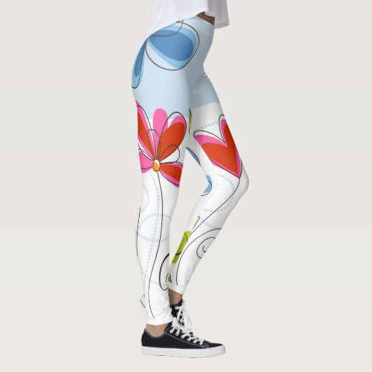 Große Blume Leggings (Rechts)