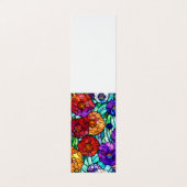 Große Blume-Muster aus Hartglas Visitenkarten (Außenseite Aufgefaltet)