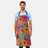 Große Blume Schürze (Getragen)