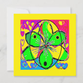 Große Blume signierte originales Kunstdesign sehr (Vorderseite)